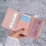 Small Wallet Women's Leather Short Folding Wallet - Image 2