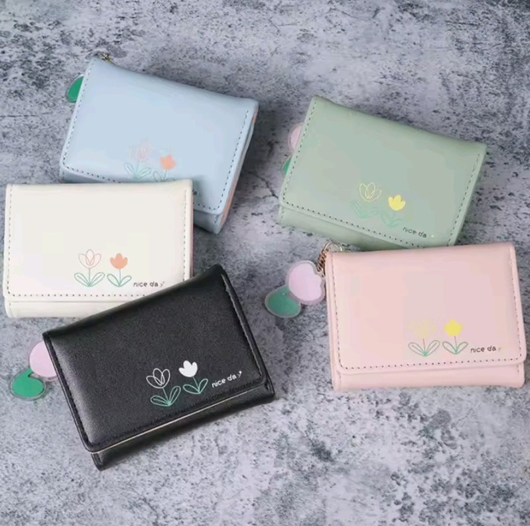 2026/06/1000176276.Jpg Small Wallet Women'S Leather Short Folding Wallet - Image 1