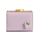 Fruit Print Bifold Coin Purse Ladies Mini Short Purse Money Card Holders Clutch Bags