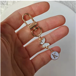 Metal Butterfly Letter Keychain